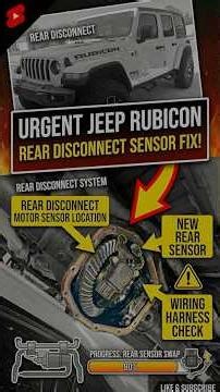 2021 Jeep Rubicon JLU Rear Sway bar disconnect sensor remove and replace #jeepwrangler