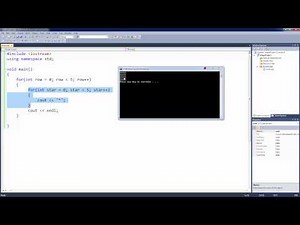 C++ Programming - Nested For Loops - Printing Asterisk Triangle