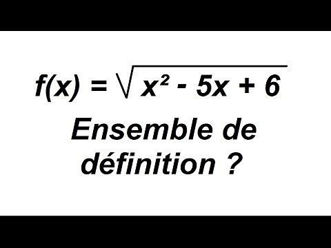 Ensemble de définition d'une fonction
