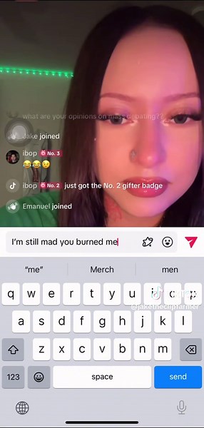 Saying weird stuff on random TikTok lives