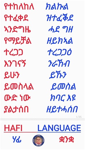 የትግርኛ ጠቃሚ ቃላት #tigrigna_basic_words_for_beginners #tigrigna #duet