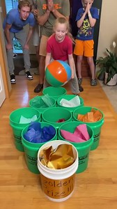 12K views · 172 reactions | Floating Beach Ball Challenge  Dad, kids, and family play beach ball bucket game for funny prizes. Everyone trys to get the special golden prize. (for entertainment purposes only)  This video was produced by Network Media and Benson Bros | I Win Again - Games | Facebook