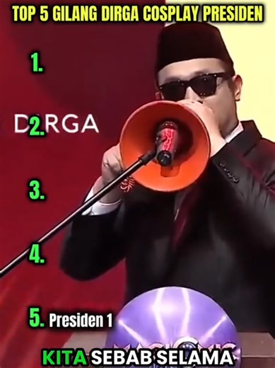 Gilang Dirga Cosplay Presiden Indonesia