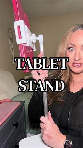 This adjustable stand holds my tablet AND portable monitor at the perfect height — hands-free, eye-level, and super sturdy. Desk setup upgrade I didn’t know I needed 🤌✨#coopercases #tabletstand #desksetup #sahm #tabletaccesories