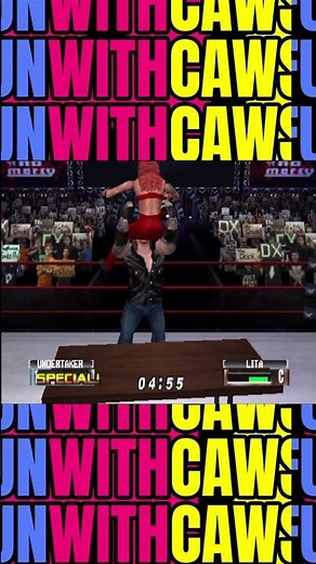 The Undertaker gives Lita a LAST RIDE through a table (WWF No Mercy Plus V3 Beta by RetroRandyPrice)