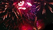 Vibrant organised firework display. Defocused.