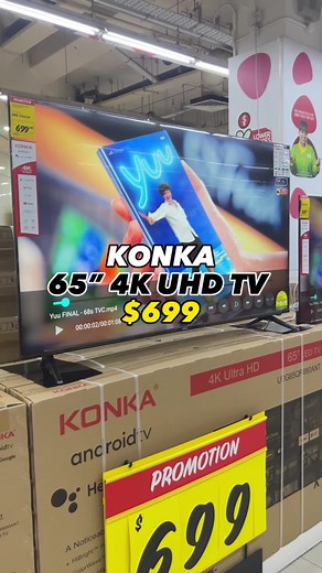 Exclusive Deal: 4K UHD 65” TV KONKA for $699 at Giant Singapore!