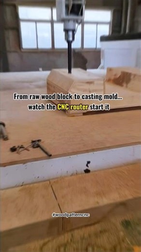 CNC Router Making Large Wood Casting Pattern Mold