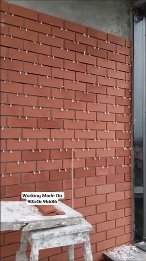 Terracotta Machine Brick Cladding Installation | Modern Wall Finishing Ideas