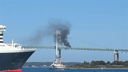 Car fire on Pell Bridge leads to delays on Route 138