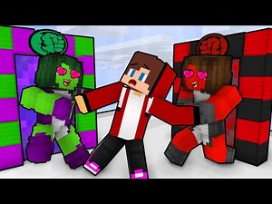 JJ is Trapped, She Hulk and Red Hulk Girl Fell in Love - Maizen Minecraft Animation with Mikey