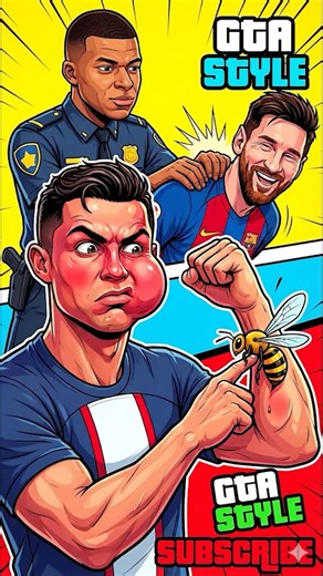 Ronaldo vs. Messi: What Happened to Ronaldo’s Face?! The Ending is Crazy! #shorts #ai #cr7 #messi