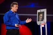 Edward Snowden appears at TED via telepresence robot