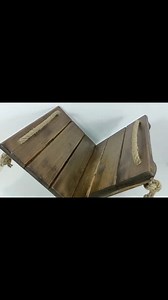 Oak Log Holder With Rope Handles: Wooden Firewood Rack, Farmhouse Decor - Etsy