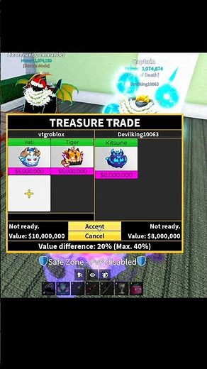 Blox Fruits Trading Kitsune Day 5 #roblox