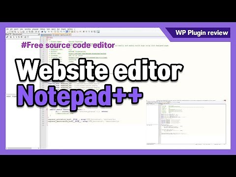 Free website source code editor. Notepad++.