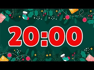 20 Minute Christmas Countdown Timer with Jingle Bells Calm Alarm 🎄✨