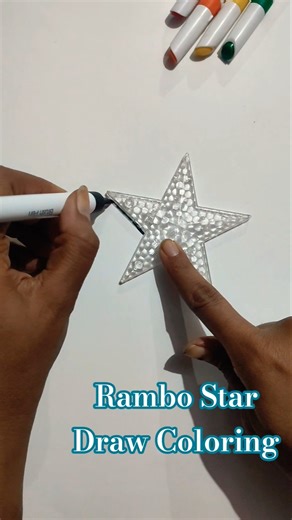 Super Satisfying Star Colouring|Rambo Star Draw Coloring
