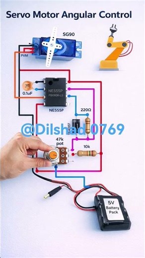servo motar angular control diagram @Dilshad0769