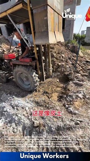 Soil compaction: machine compacting soil