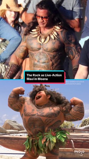 Dwayne Johnson as Maui in Live-Action Moana