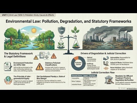 1.8 Environmental Law Unit-1: Pollution, Degradation, & EPA 1986 | Case Laws & Statutory Frameworks