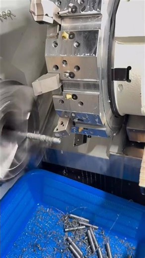 High-Precision CNC Turning – Rapid Metal Rod Machining on Automatic Lathe