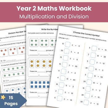 Year 2 Maths Workbook | Multiplication and Division Worksheets | Printable