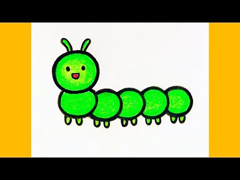 How to draw a caterpillar|Caterpillar drawing step by step #art #drawing #drawingideas