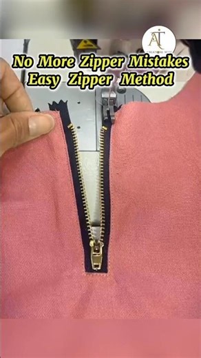 placket zipper tutorial