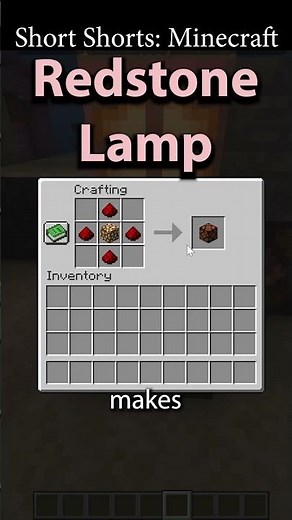 Redstone Lamp - Short Shorts by StrawberryGS - Minecraft Crafting Recipe