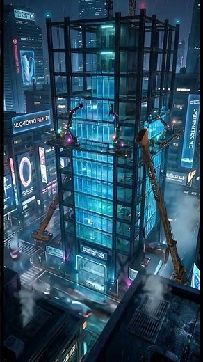 Building the Future 🏗️ Futuristic Tower Construction Timelapse