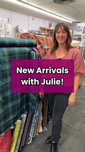 11K views · 147 reactions | New fabrics just dropped!  Julie’s here to give you a first look at cozy plaid flannels and eye-catching prints from a top New York design house. | Fabric Mart | Facebook
