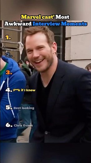 Marvel cast' Most Awkward Interview Moments.#ChrisEvans #Marvel #funny #viral