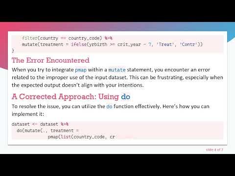 How to Pipe a Dataset into a Pmap with Dplyr and Purrr