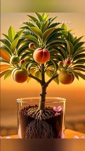 Dwarf Peach Tree in Pot 🍑✨ | Bonanza Peach Timelapse #viral#plantgrowth#asmr#fyp#youtubeshorts