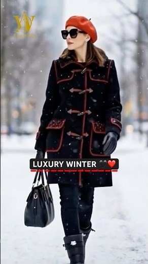 Luxury Winter Walk | Black Coat Chic ❄️