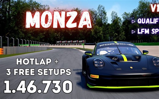 保时捷PORSCHE 992 GT3 R 蒙扎MONZA 1.46.7 HOTLAP   调教 SETUP ACC v1.9