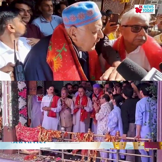 Farooq Abdullah at Kheer Bhawani,seeks blessings of Goddess | JK News Today