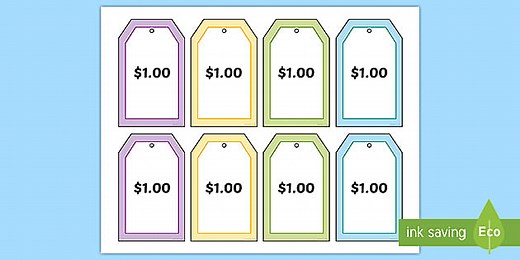 Editable Price Tag Template