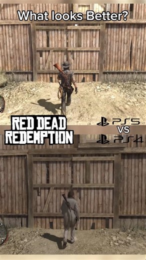 Red Dead Redemption New PS5 Version vs PS4 Version! #reddeadredemption #shorts