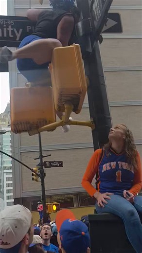 Start spreading the newsCheeks are being spread on a lightpost at the Knicks parade and punches are being thrown