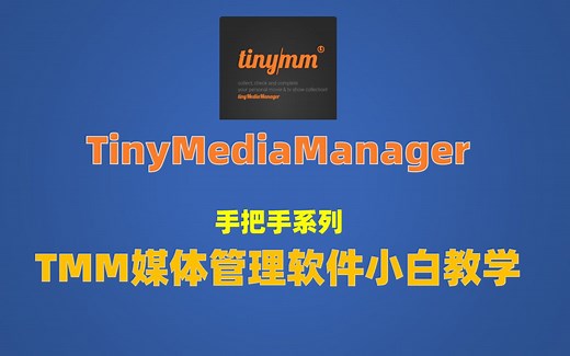 手把手TMM(TinyMediaManager)媒体管理软件小白教学