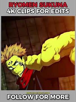 Ryomen Sukuna 4K Twixtor Clips For Edits | Jujutsu Kaisen