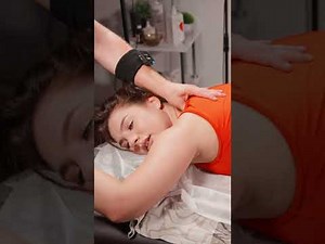 Deep tissue chiropractic adjustment and stretching for Anna #chiropractic