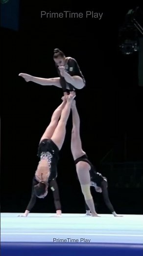Human pyramid at world championships 🤯 #acrobatics #gymnastics #worldchampionships