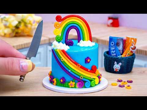 How To Make Rainbow Cake In Sky Blue Style 🌈 1000+ Satisfying Rainbow Cake Recipe | Sweet Shop