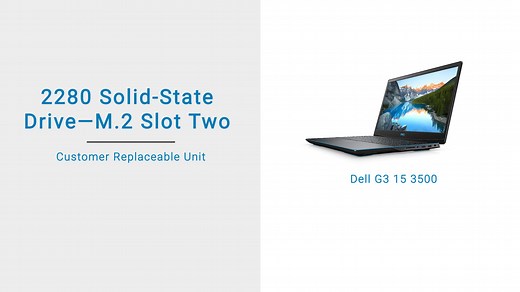 How to replace the Solid-State Drive (SSD) in M.2 slot 2 on Dell G3 15 3500