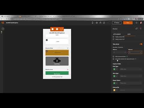 ArcGIS QuickCapture configure buttons for rapid data collection in the field