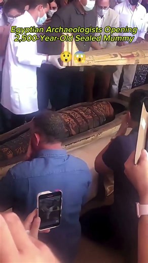 Egyptian Archaeologists Opening 2,500-Year-Old Sealed Mummy #egypt #pyramid #mummy #shorts